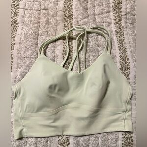 Light Green Like a Cloud Longline sports bra